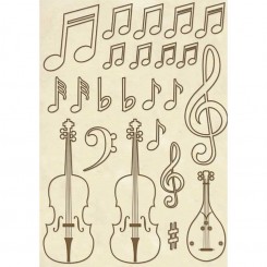 Set de maderas Violines - Stamperia