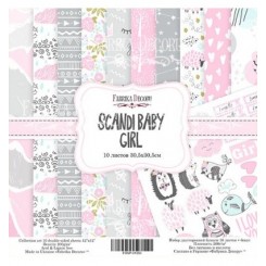 Scandi Baby Girl 12x 12 - Fabrika Decoru