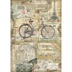 Papel Arroz Bicycle A4- Stamperia