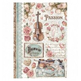 Papel Arroz A4 Passion Music-Stamperia