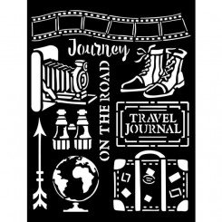 Stencil Our Way Journey Elements-Stamperia