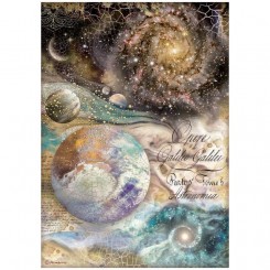 Papel Arroz A4 Galileo Galilei-Cosmos Infinity de Stamperia