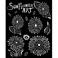 Stencil Sunflower Art Sunflowers-Stamperia